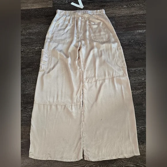 Central Park West rose gold Wide Leg Pants with High Waist Design size L - Picture 5 of 15